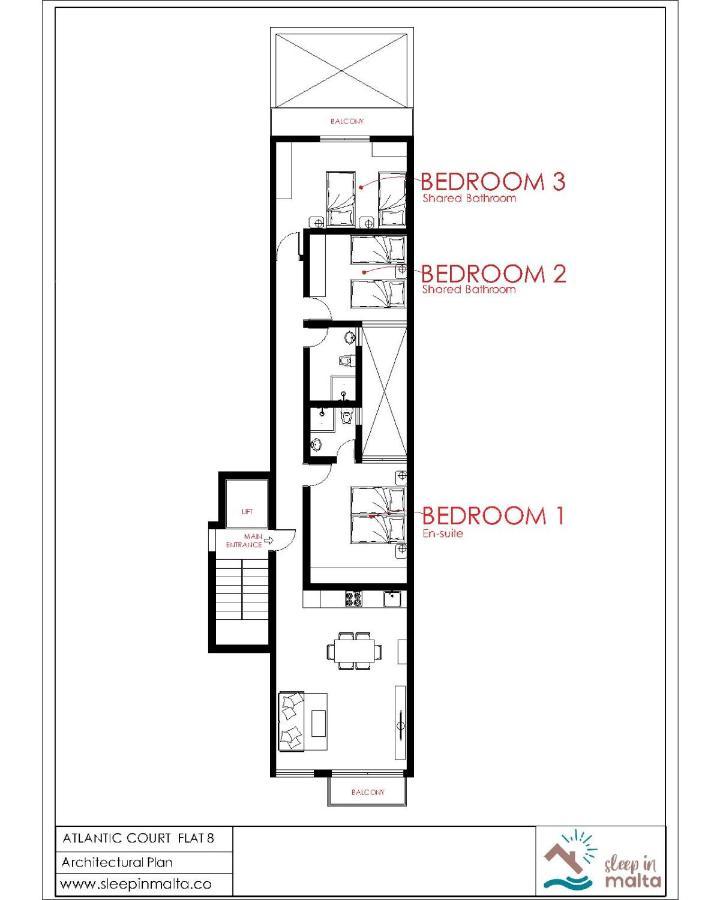 F8 Modern And Bright Apartment In Malta Msida Ngoại thất bức ảnh